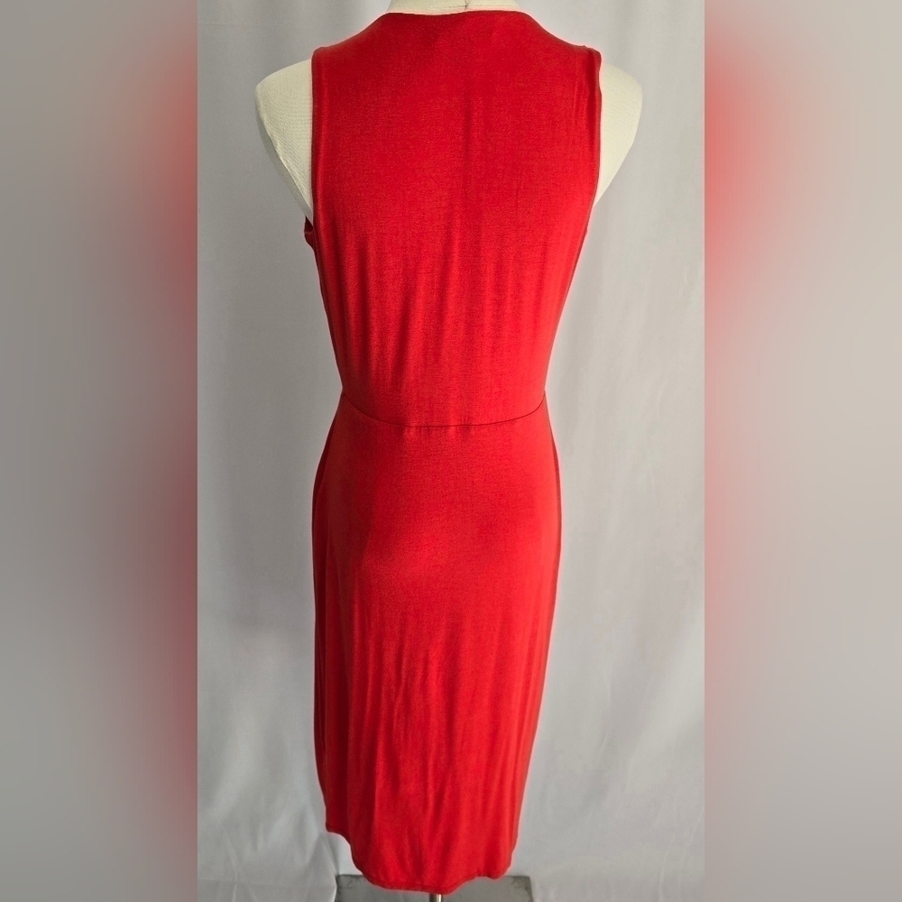 Simply Vera Vera Wang Sleeveless Orange Dress Waist & Neckline Gathers Sz. XS - Picture 4 of 11